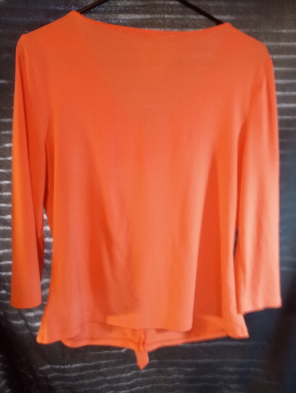 George Bright Coral Ruffle V-Neck Blouse - Picture 3 of 3